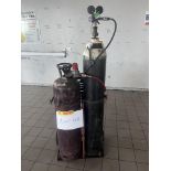 Welding equipment including gas bottles (empty)