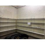 Heavy duty white shelving and spare brackets (to be dismantled)