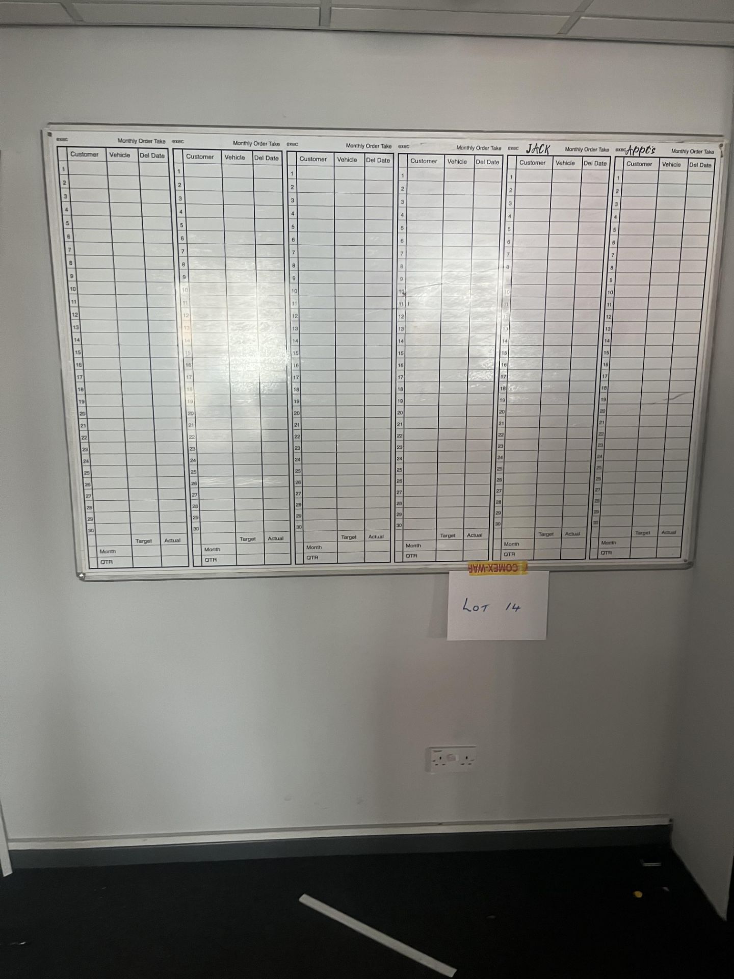 Two large whiteboards