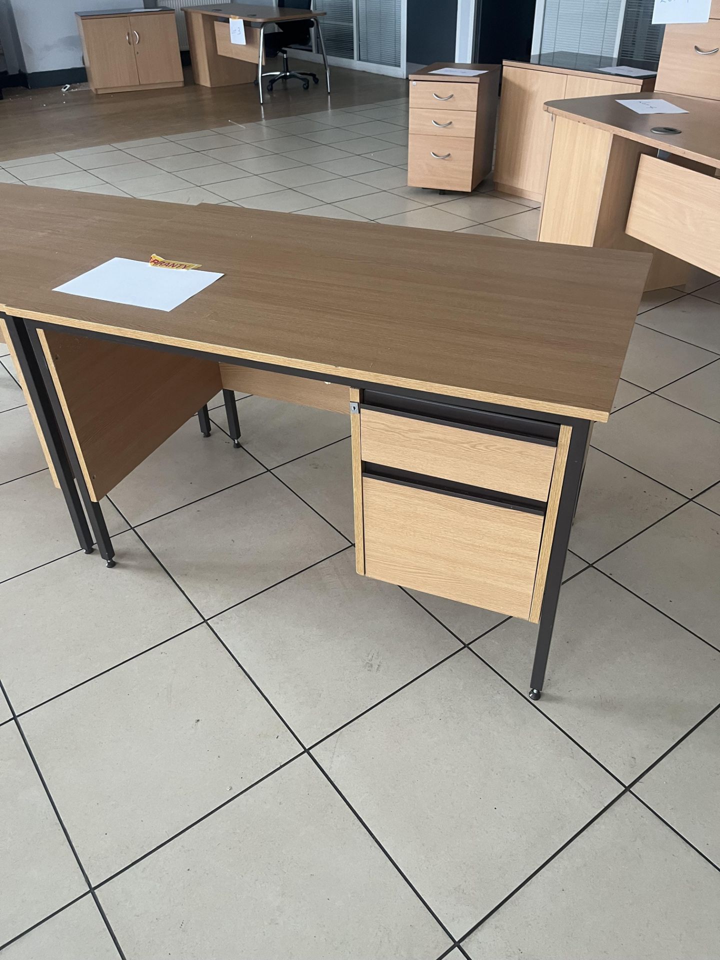 Two office desks, - Image 2 of 5