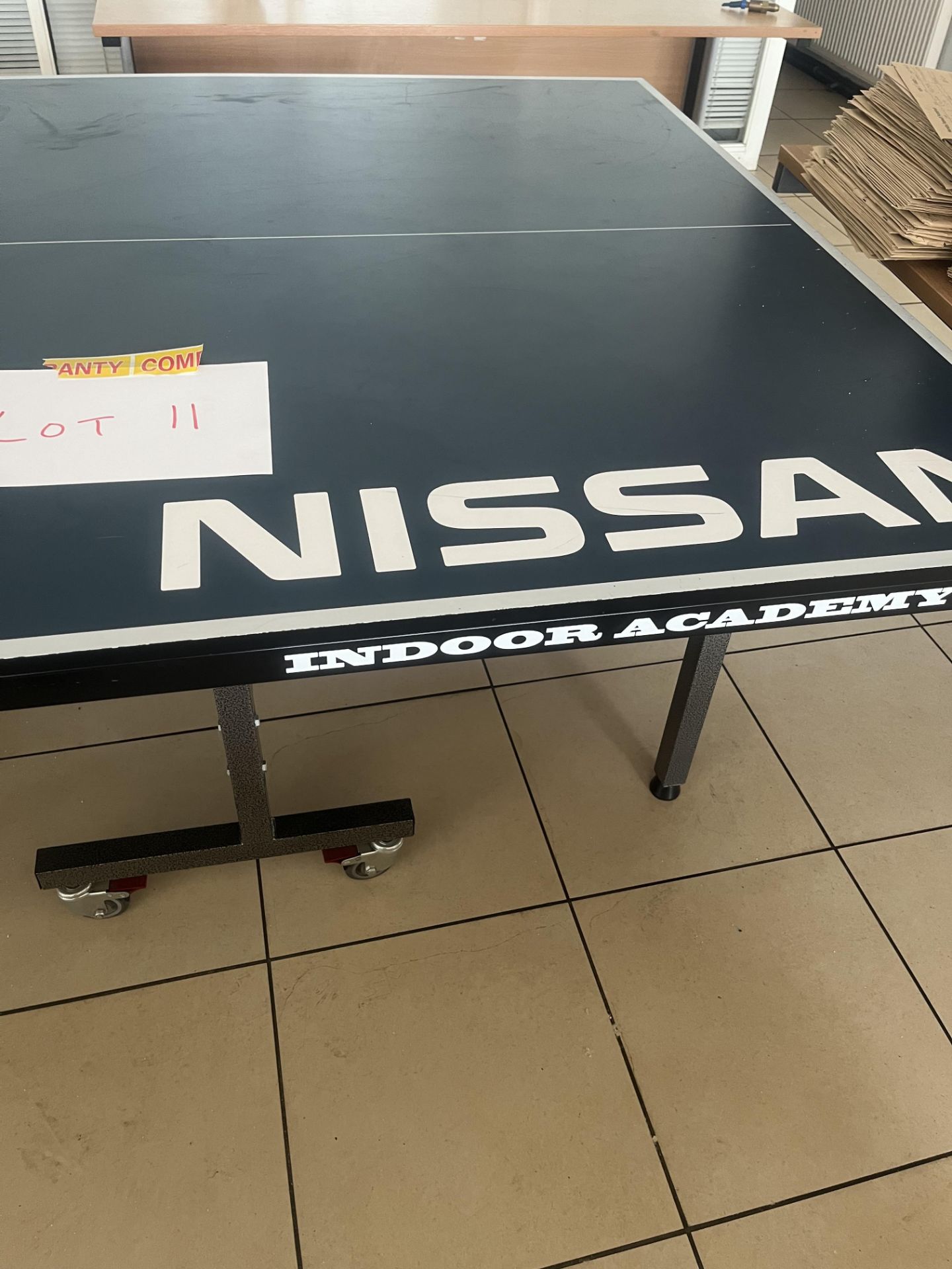 Nissan fold away table tennis table complete with two bats and four balls - Image 5 of 8