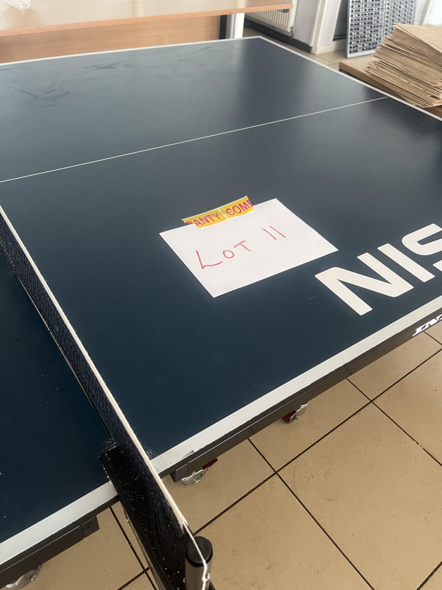 Nissan fold away table tennis table complete with two bats and four balls - Image 4 of 8