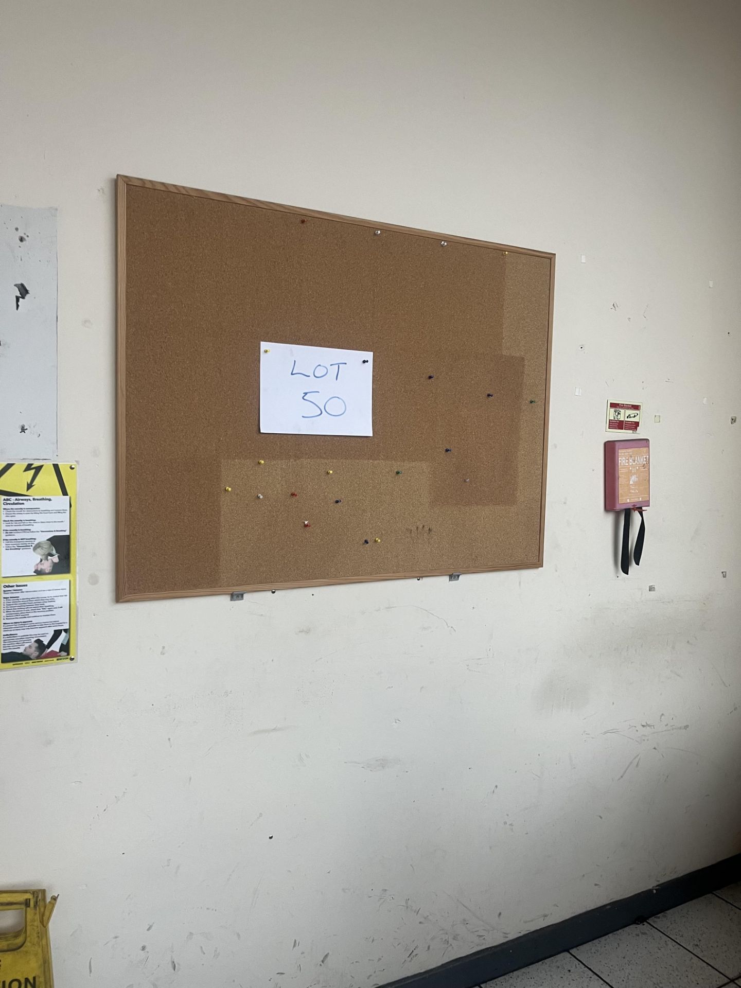 Large notice board and pins - Image 2 of 4