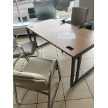 Office desk, swivel office chair and two matching reception chairs