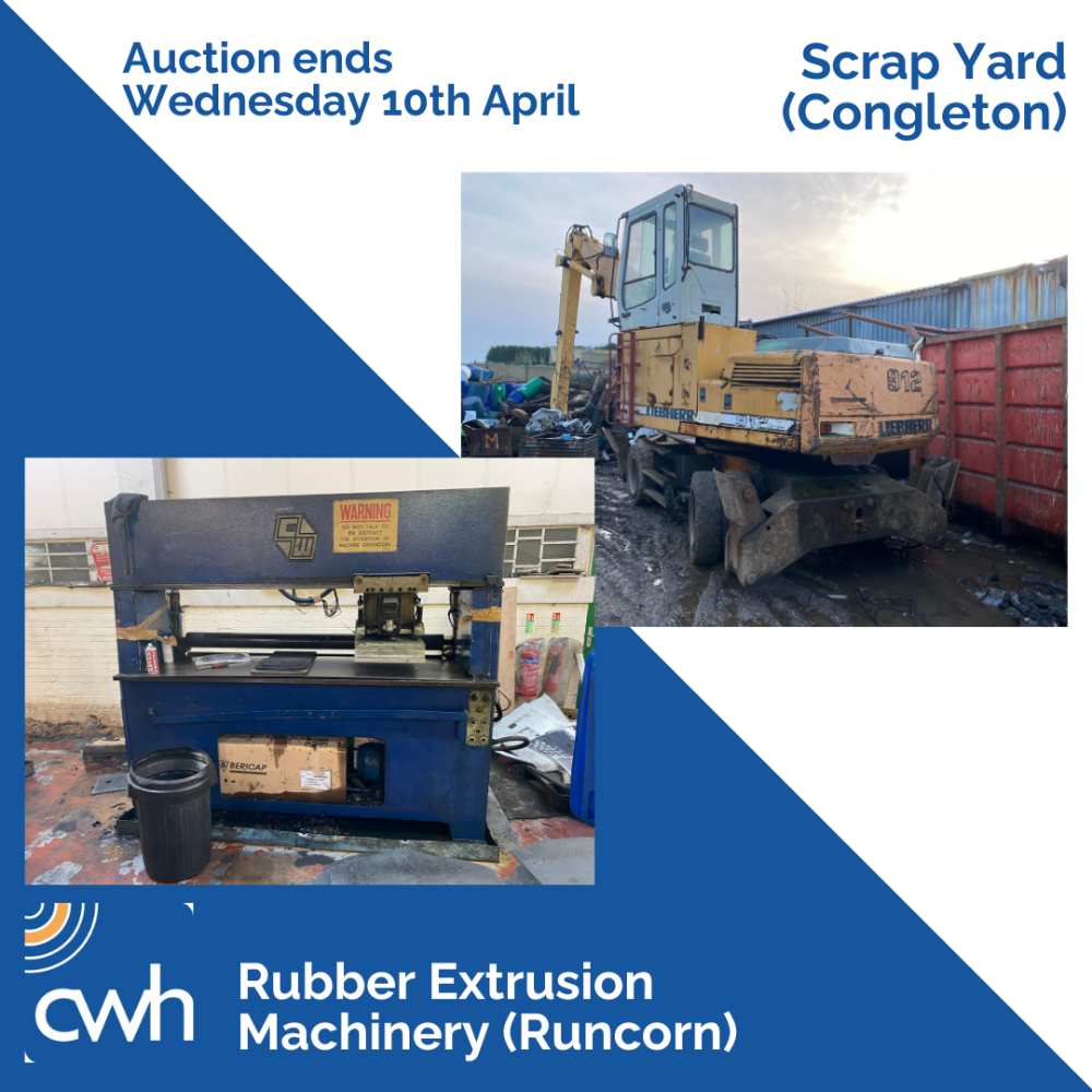 Scrap Yard  inc. Liebherr 912, Grab, Hyundai Forklift, Weighbridges, Furnace, XRF Gun (Congleton) and Autoclave & Interwood 1MP Press (Runcorn)