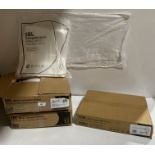 2 x boxes of 1000 white swing bin liners 330x584x762mm 45L, 1 x box of 900 white bin liners 30L.