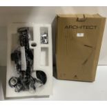 1 x new boxed Alba architect double arm metal black desk lamp (saleroom location: H12)