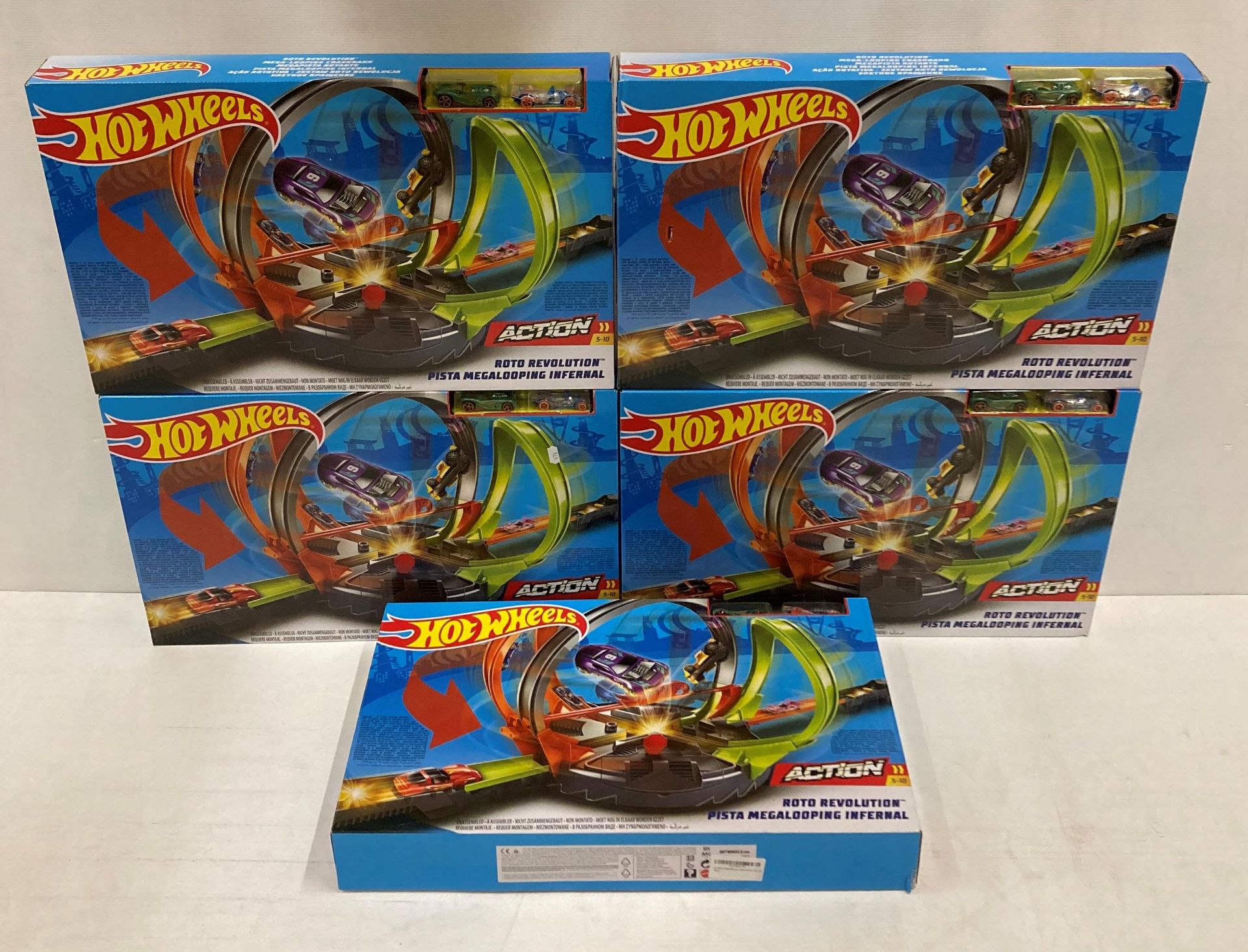 5 x Hot Wheels Roto Revolution Action Packs (saleroom location: Pallet H/J) Further