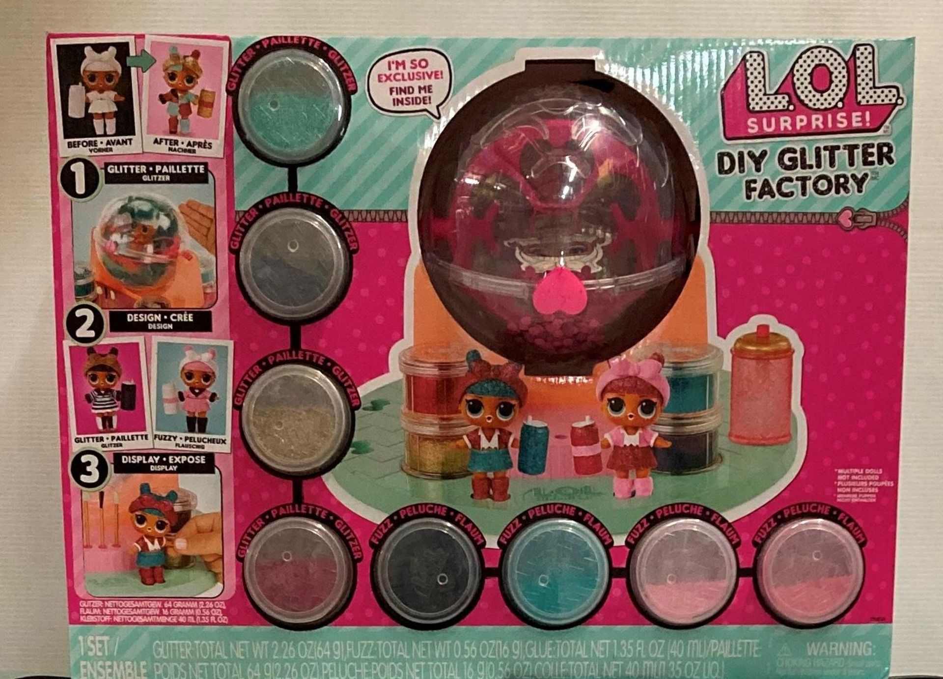 2 x LOL Surprise DIY Glitter Factory sets RRP £54.