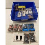 Contents to box - 16 x assorted bicycle components and flashing tail lights (saleroom location: