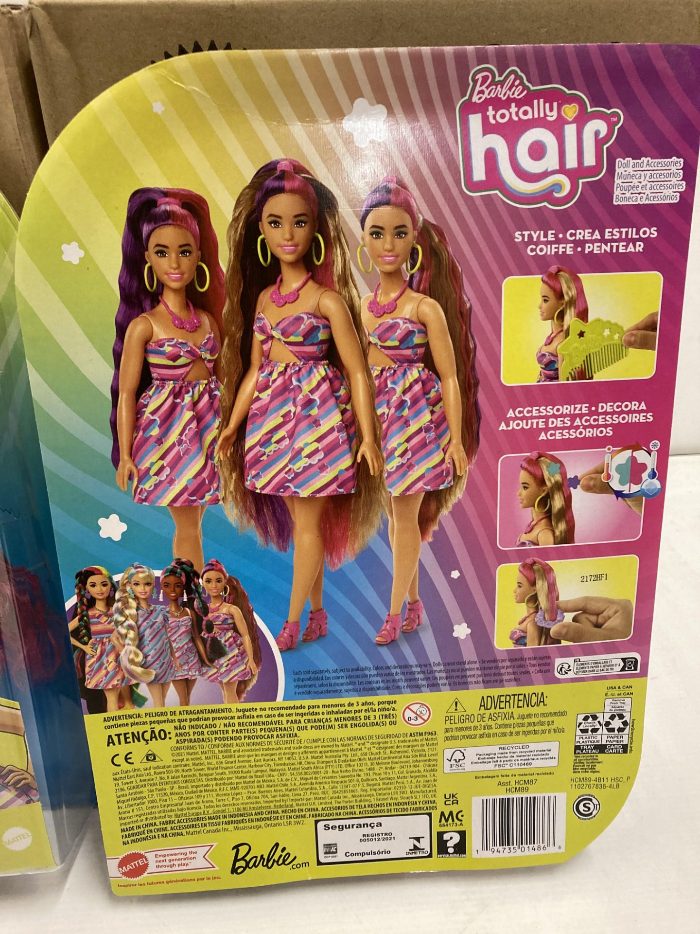 8 x Barbie Totally Hair doll and accessories (2 x outer boxes) (saleroom location: M06) - Image 3 of 3