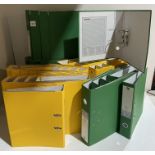 50 Foolscap yellow-green Lever Arch files new (saleroom location: G08)