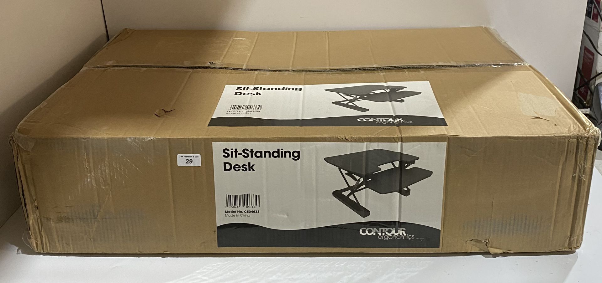 1 x new boxed height adjustable sit - stand desk by Contour Ergonomics (saleroom location: H10)