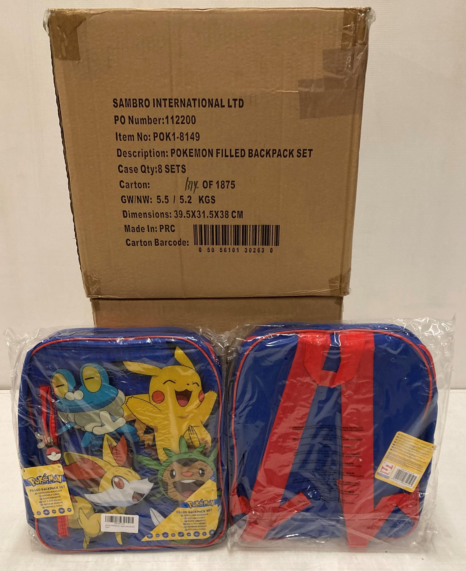 16 x Pokémon filled Backpacks RRP £16.