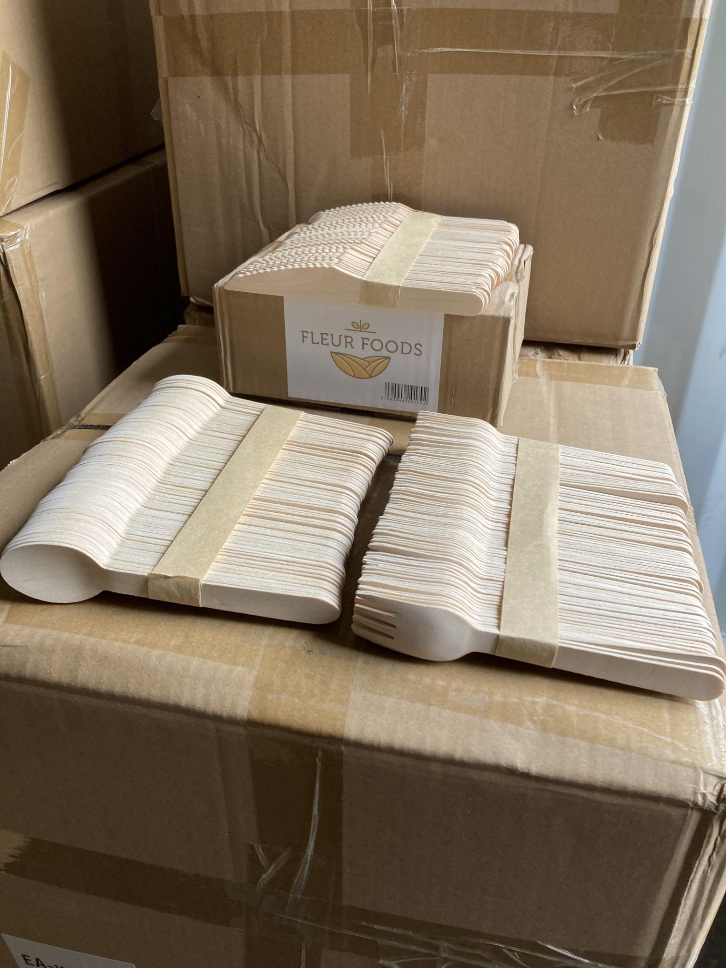 100 x Boxes of Fleur Foods Wooden Tableware - sets include 100 x knives, - Image 2 of 2