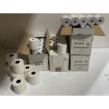 40 x rolls 76mm 2 ply cash rolls, 20 x one ply 76mm cash rolls, 20 x thermal 76mm cash rolls,