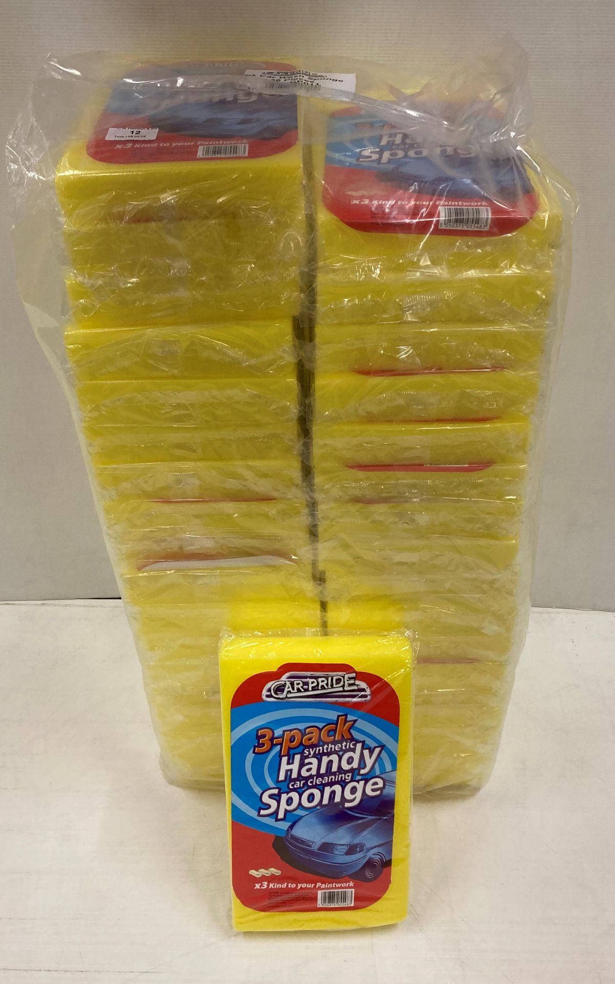 36 x Car-Pride 3-pack Handy Car sponges (saleroom location: F/G Cage - Aisle 2) Further