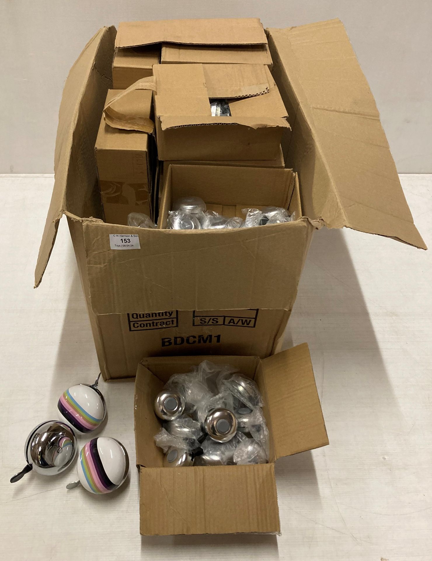 Contents to box - approximately 90 x traditional bicycle bells (saleroom location: L06)