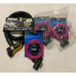 4 x bicycle cable locks by Onguard and M-Wave (saleroom location: L06)