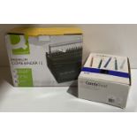 1 x new boxed Q-Connect premium comb binder 12 combs 6-51mm with 1 x box of 100 A4 21 ring plastic