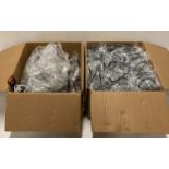 Contents to 2 x boxes - approximately 140 x assorted metal bottle holders for bicycles (saleroom