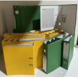 50 Foolscap yellow-green Lever Arch files new (saleroom location: G08)