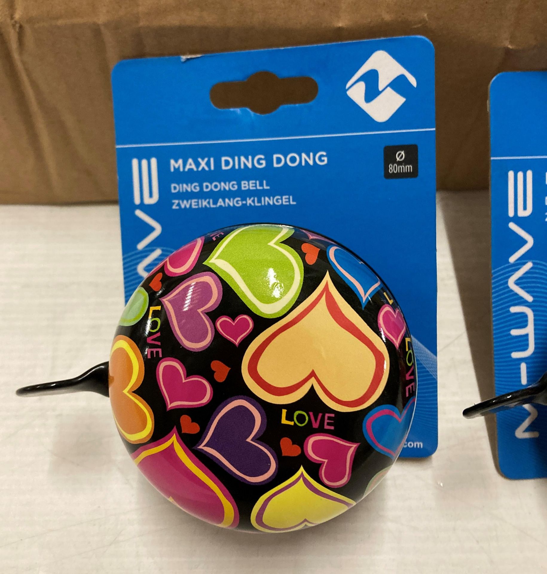 14 x M-Wave Maxi Ding Dong 'Love' bicycle bells (saleroom location: L06) - Image 2 of 2