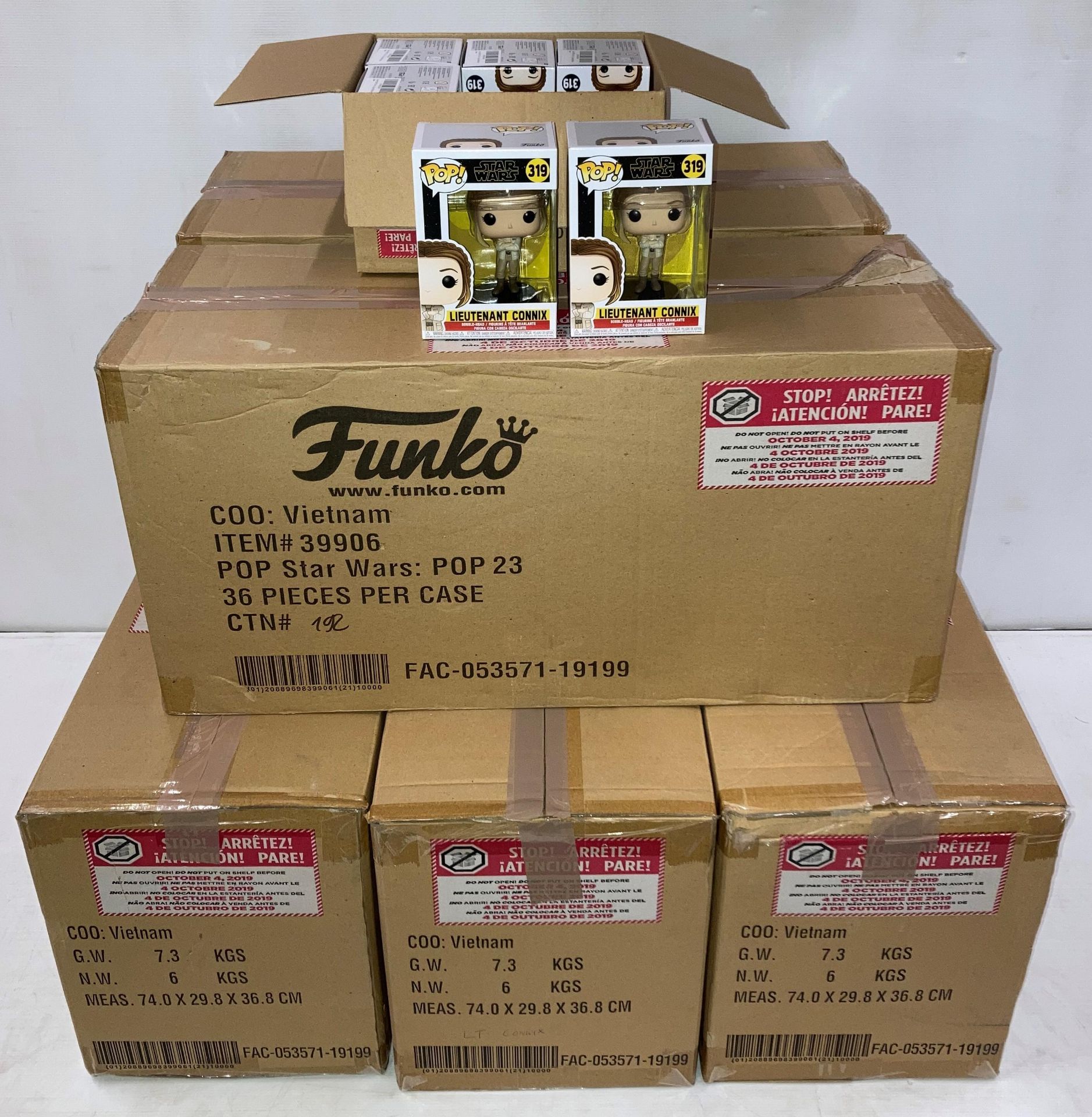 5 x Cases of 36 x Funko POP! Figurine Star Wars: The Rise of Skywalker - Lieutenant Connix