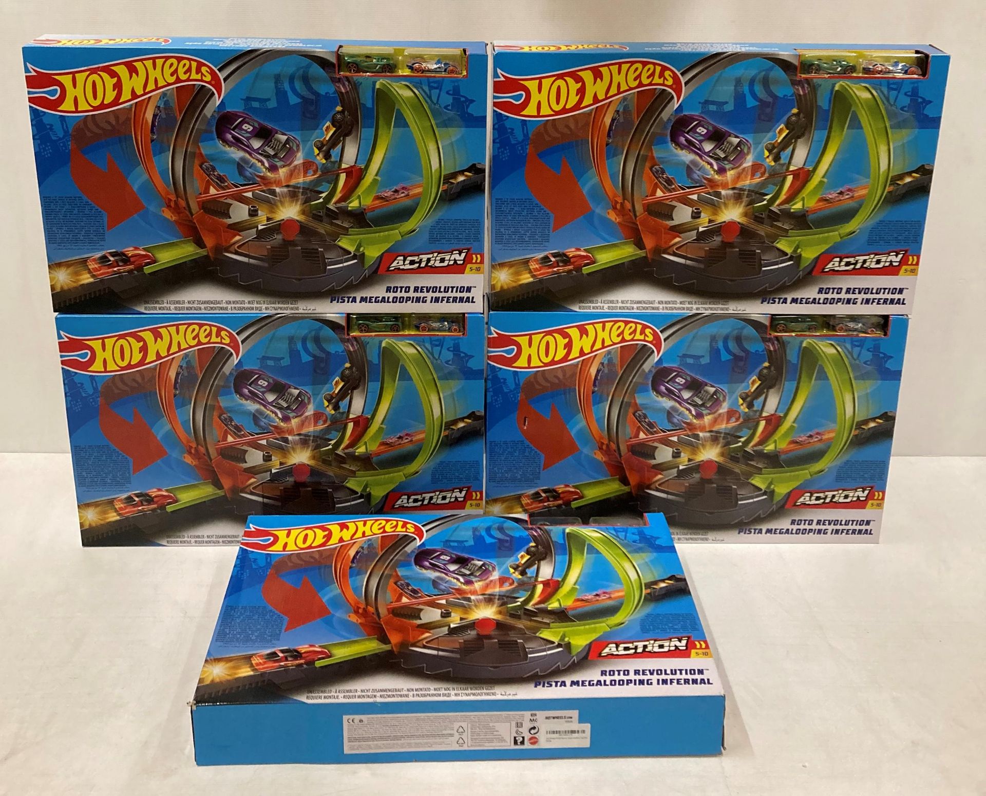 5 x Hot Wheels Roto Revolution Action Packs (saleroom location: Pallet P/R) Further