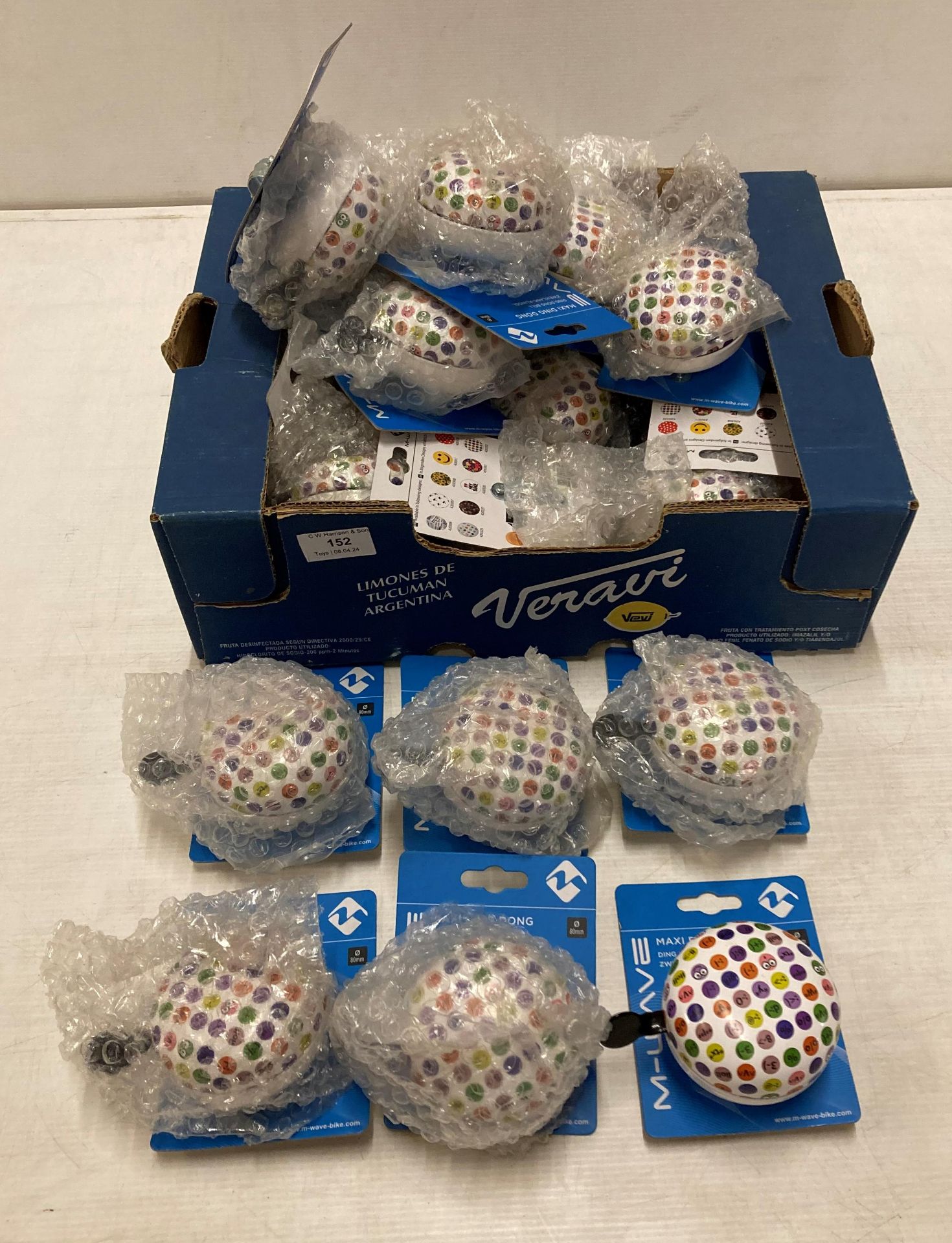 22 x M-Wave Maxi Ding Dong 'smiley face' bicycle bells (saleroom location: L06)
