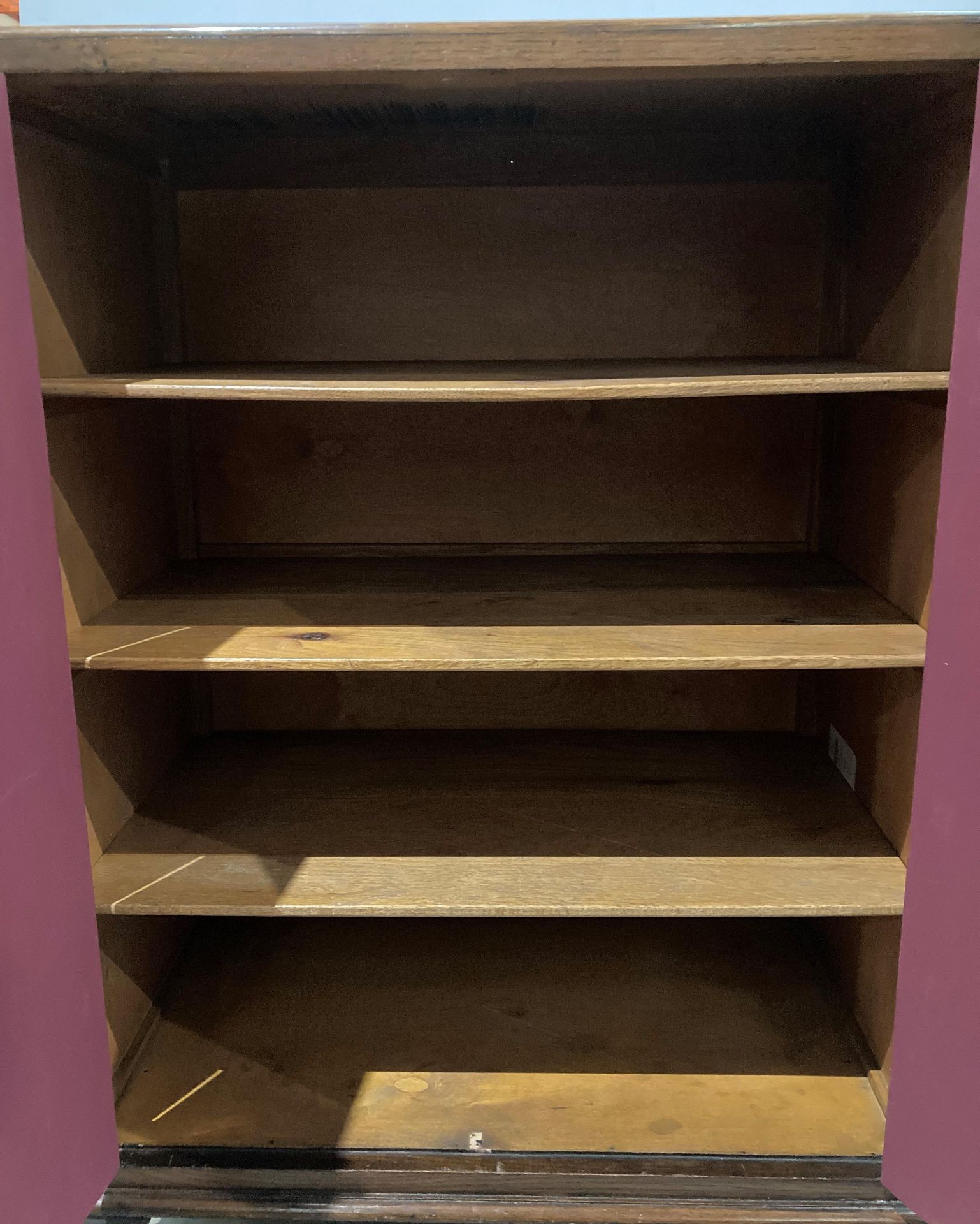Oak two door storage cabinet on cabriole legs, - Image 3 of 4