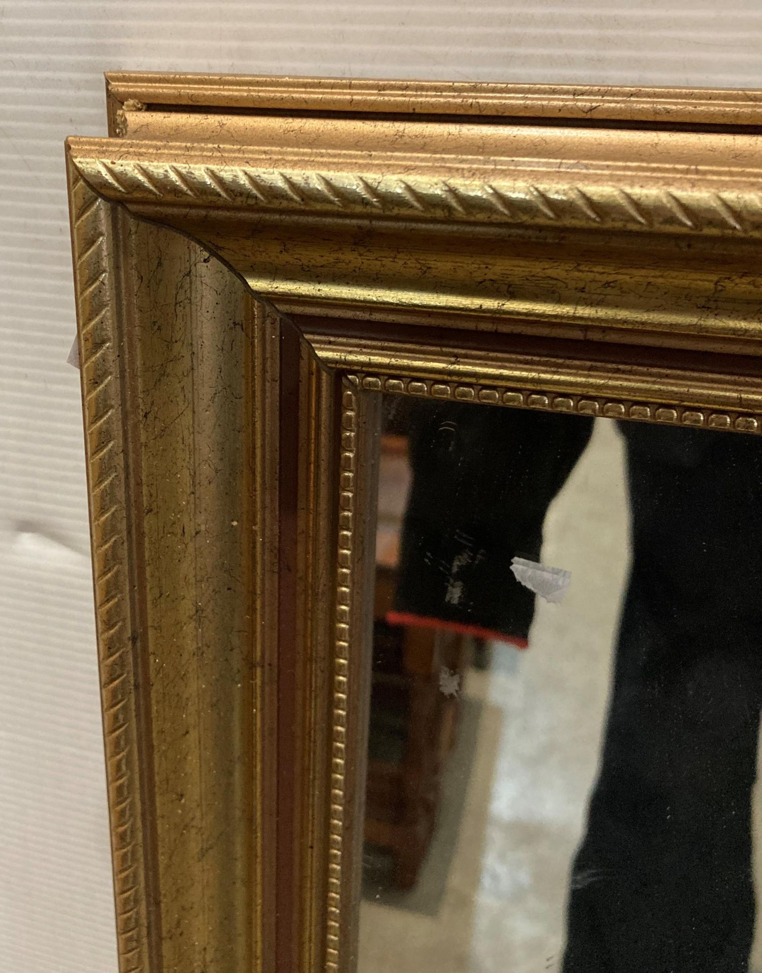 A wooden gilt framed mirror, - Image 2 of 2