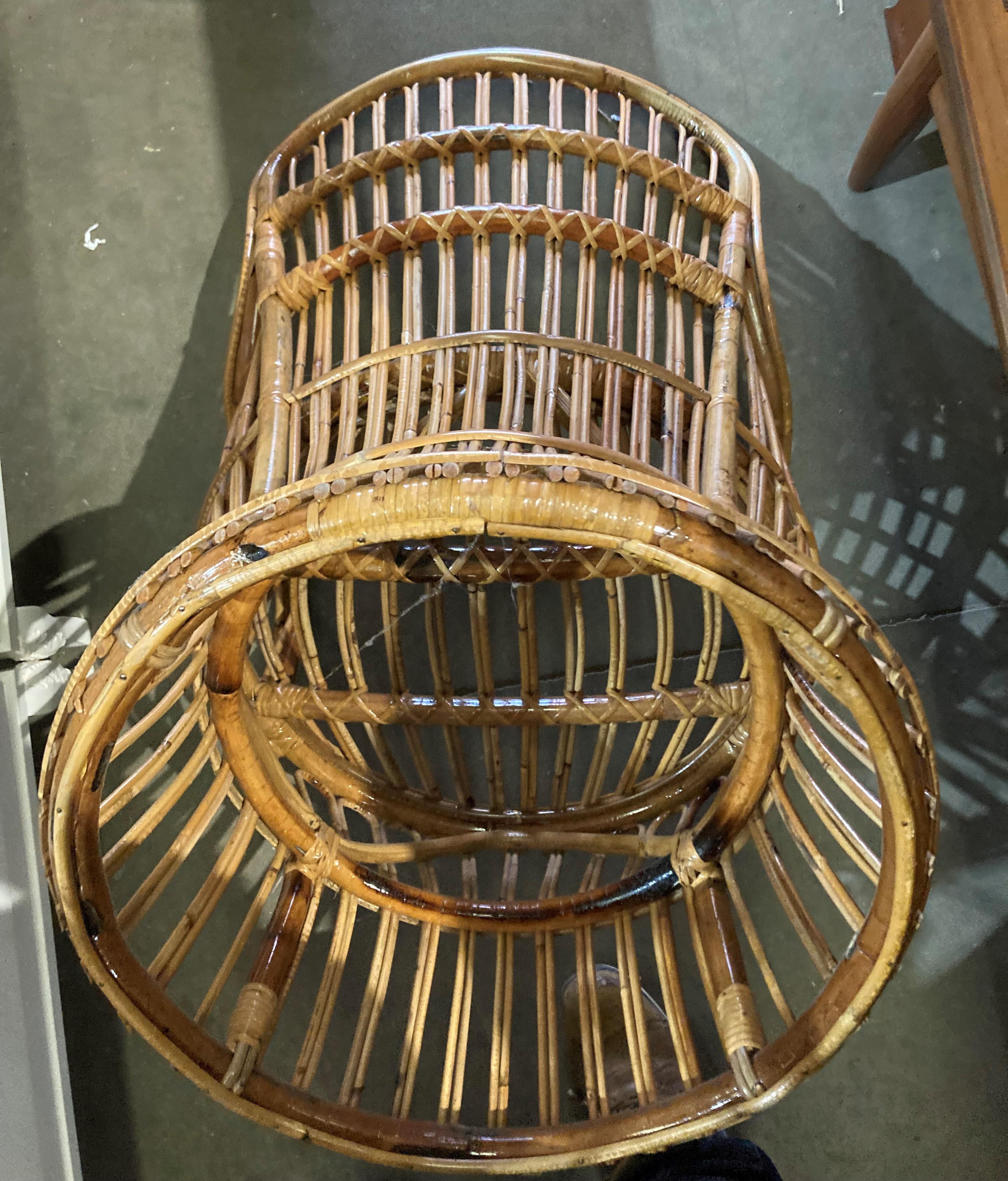 A bamboo armchair and small circular side table (2) (saleroom location: MA2) - Image 9 of 9