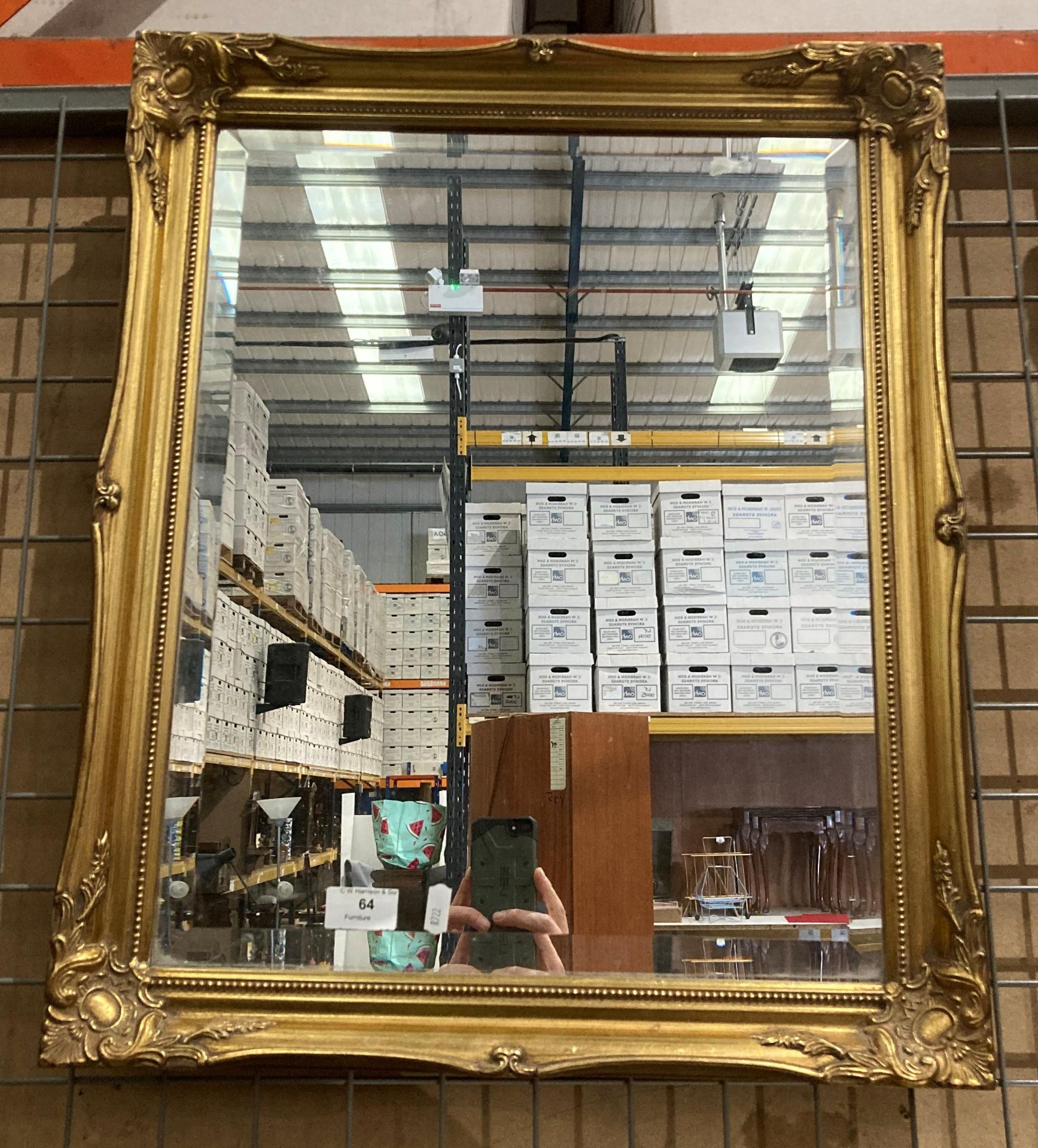 Gilt framed mirror,