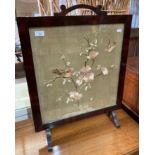 A portable fire screen with embroidered silk panel (saleroom location: MA2)
