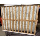 A white painted 4'6" bed-frame complete with a Slumberland Espirit 800 pocket mattress (we have