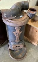 An Epping cast metal stove (circa 1970s) on metal stand,