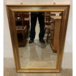 A wooden gilt framed mirror,