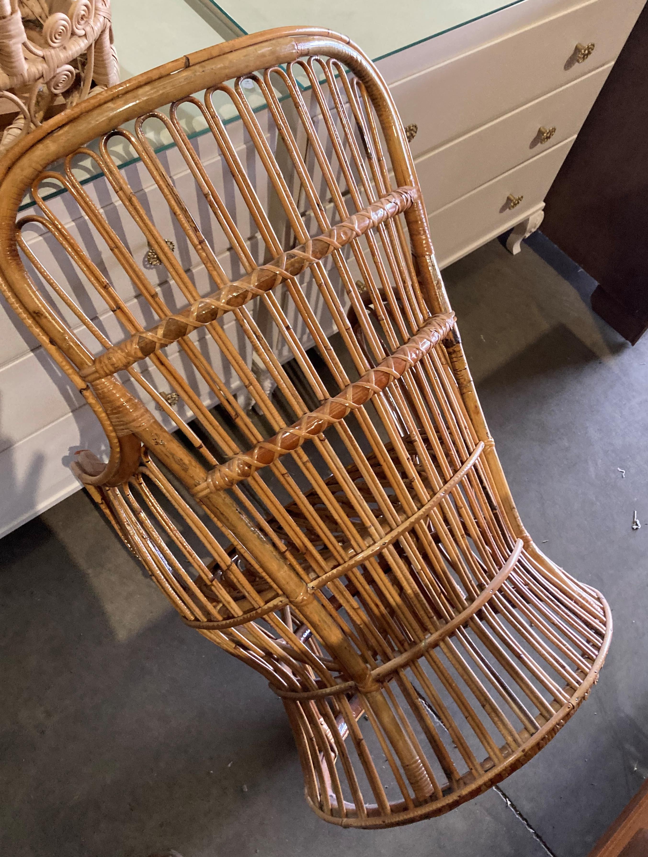 A bamboo armchair and small circular side table (2) (saleroom location: MA2) - Image 7 of 9