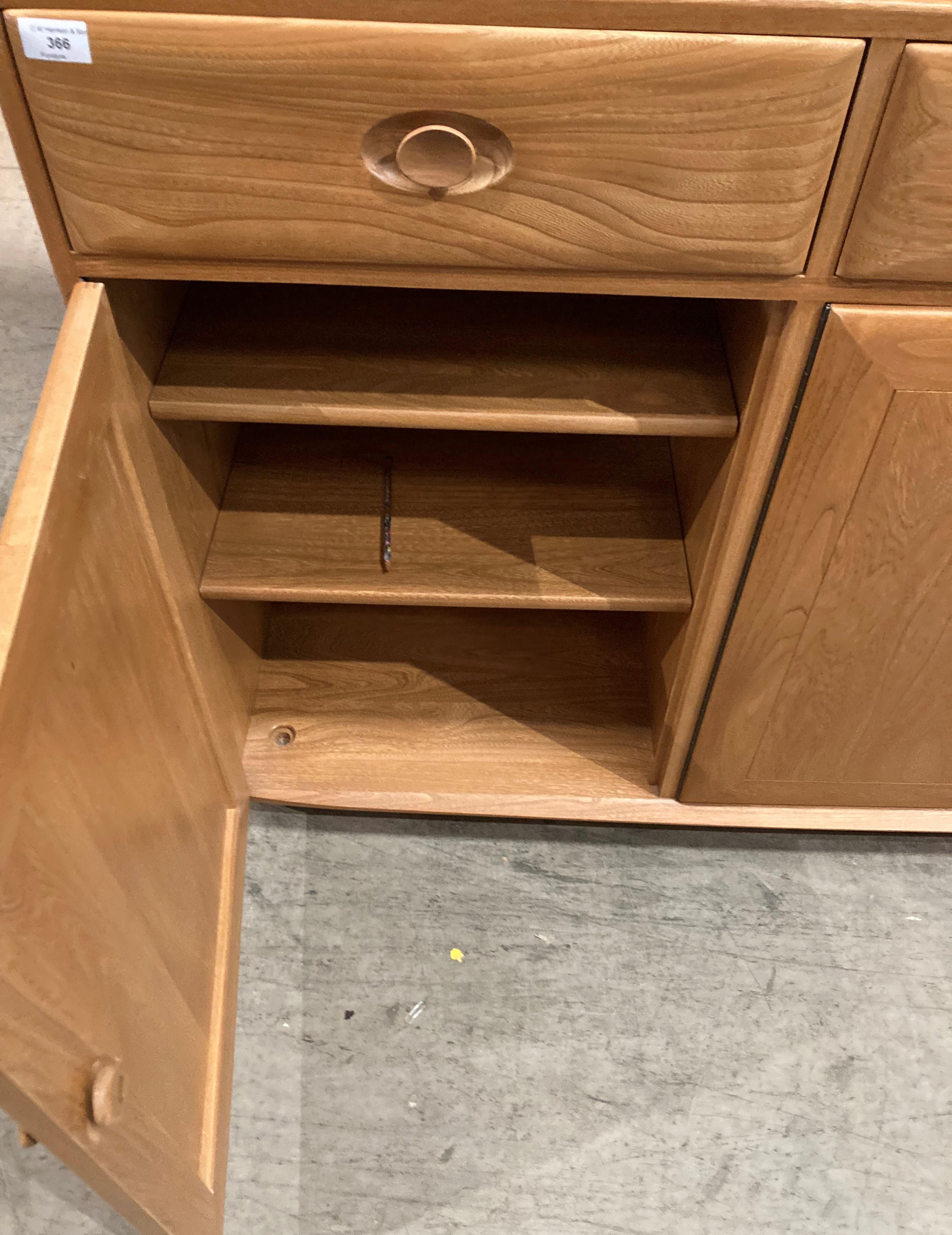 An Ercol blond elm three-drawer, three-door sideboard, - Image 3 of 3