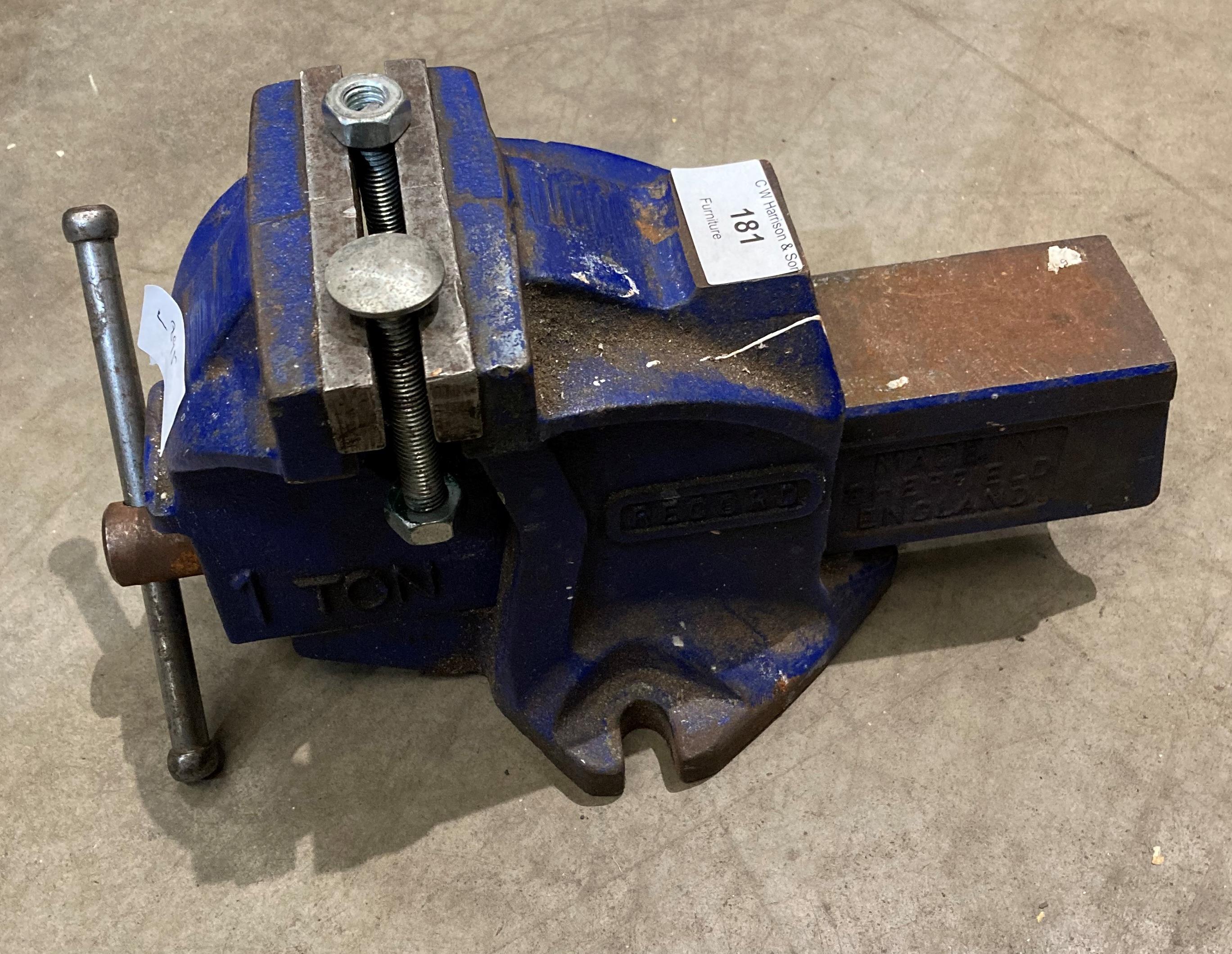 Record 1-ton SE2 metal vice with 10cm jaws (saleroom location: MA5)