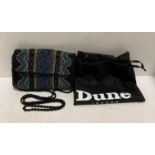 A Dune of London beaded shoulder bag complete with a Dune of London protective cover bag (saleroom