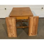 Italian pine and beech draw-leaf dining table with four leaves (please note table does not extend)