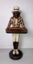 A Monkey Butler holding tray figure,