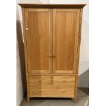 Willis & Gambier oak wardrobe with base section,