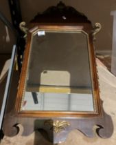 A mahogany and gilt framed wall mirror - 83 x 60cm (saleroom location: S1 QA02)