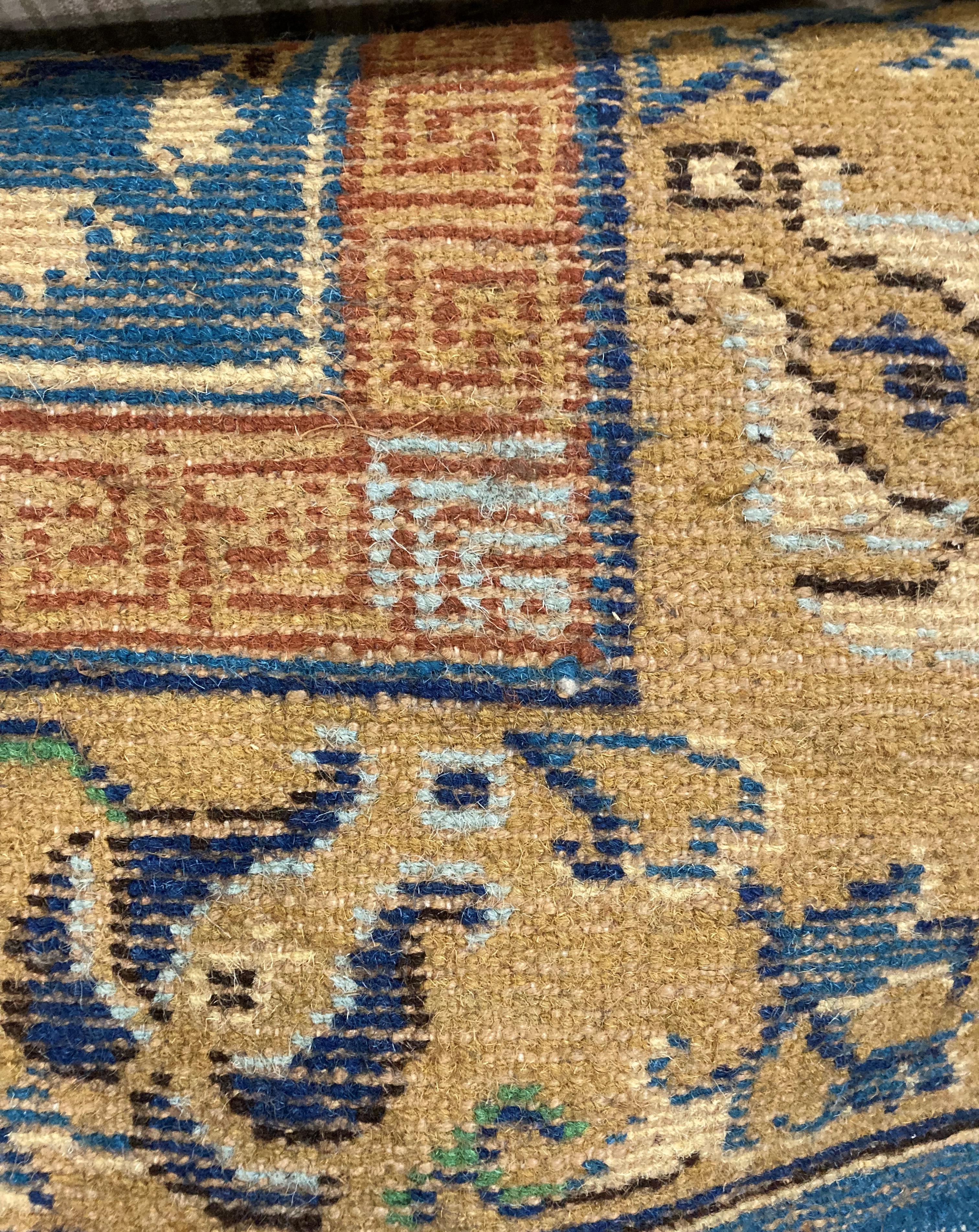 Blue Oriental-style rug, - Image 2 of 2