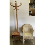 Light Bentwood hat and coat stand,