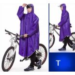 2 x bike ponchos - one purple,