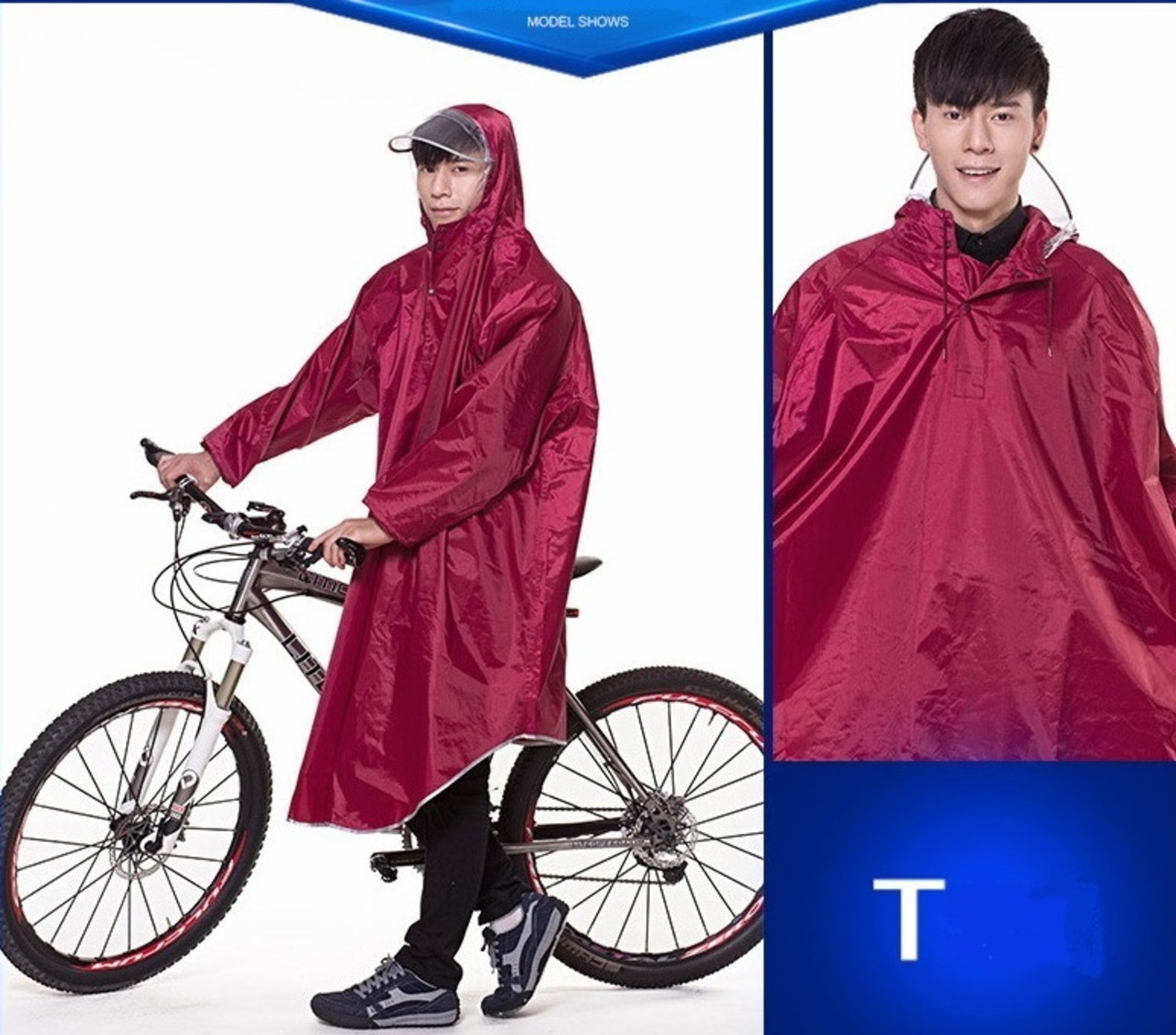 2 x bike ponchos - one red, - Image 2 of 2